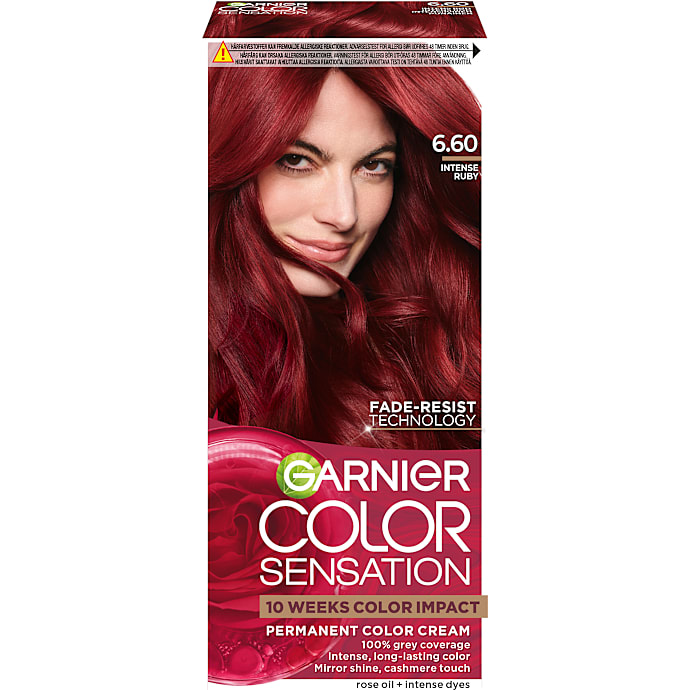 Permanent hårfarve 6.60 Intense Ruby m. roseolie
