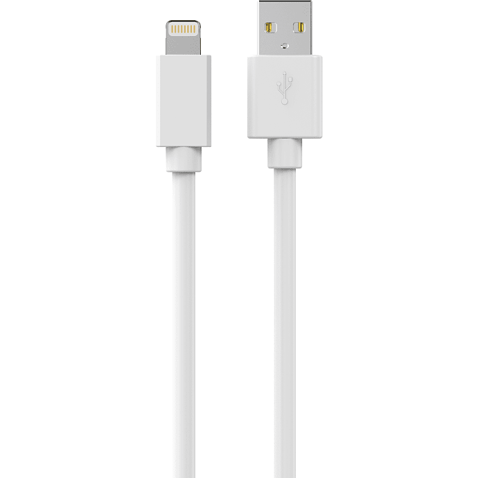 Sinox USB A - Lightning opladningskabel 3 meter - hvid