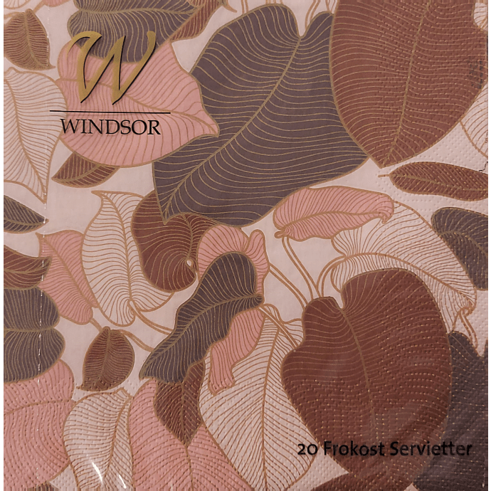 Windsor mønstrede servietter 33x33 cm 20-pak