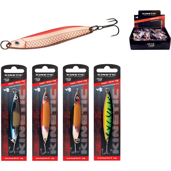 Kinetic jebo 24g blink - assorteret