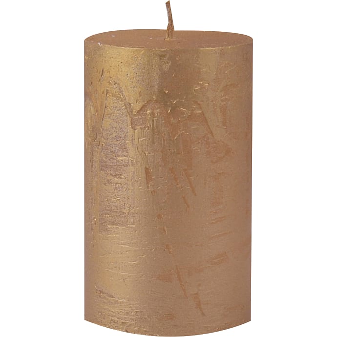 Windsor rustikt bloklys 7x12 cm - Guld