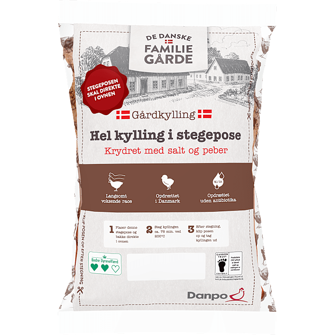 Hel kylling m. salt og peber i stegepose