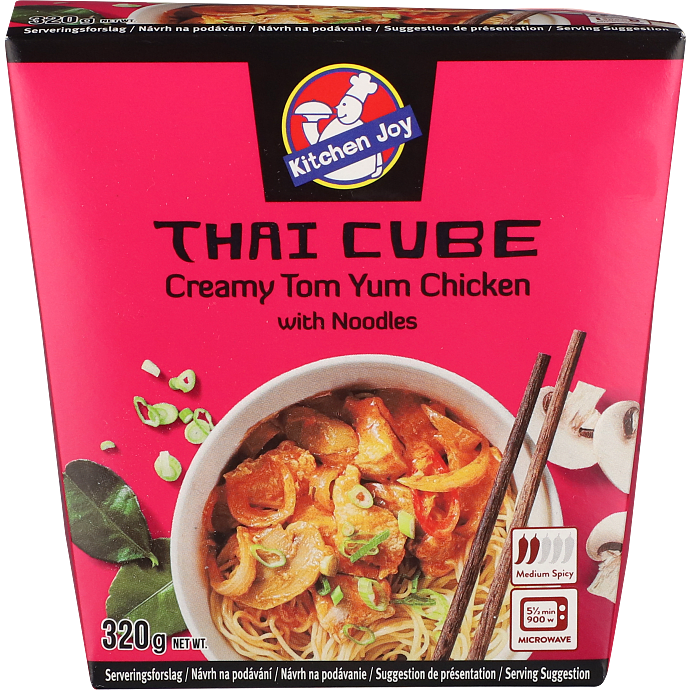 Nudelret m. cremet tom yum og kylling mild