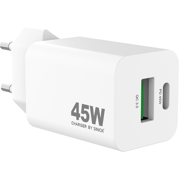 Sinox Pro oplader 45W - hvid