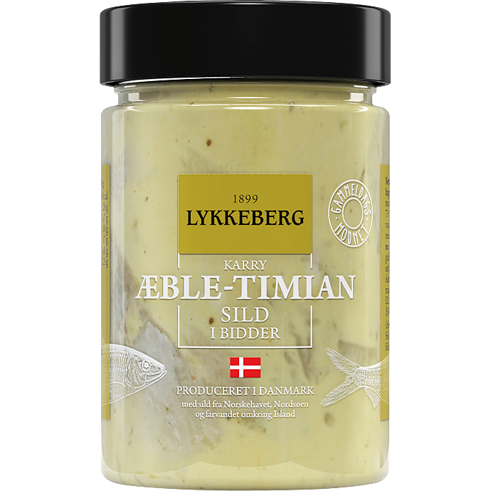 Karrysild i bidder m. æble og timian