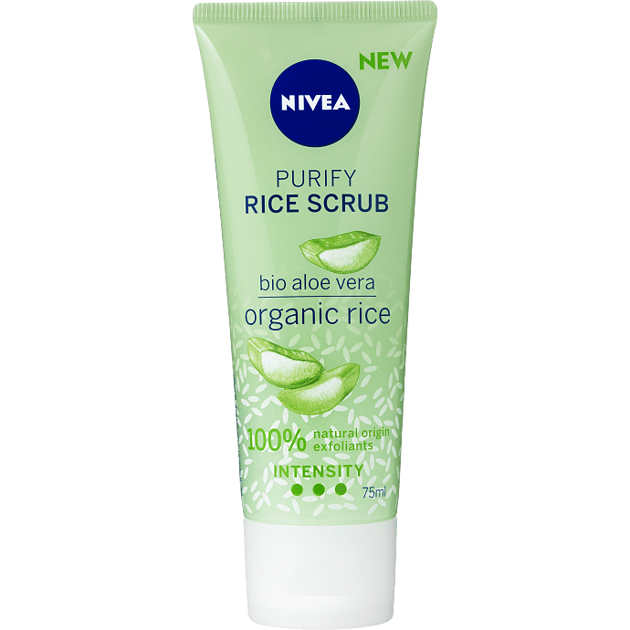 Ansigtsscrub m. ris og aloe vera