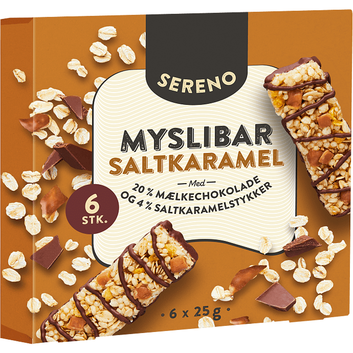 Müslibarer m. saltkaramel