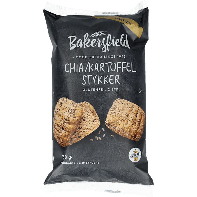 Chia- og kartoffelstykker