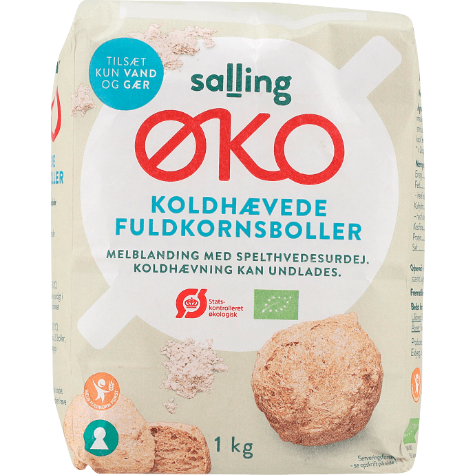 Koldhævede fuldkornsboller øko