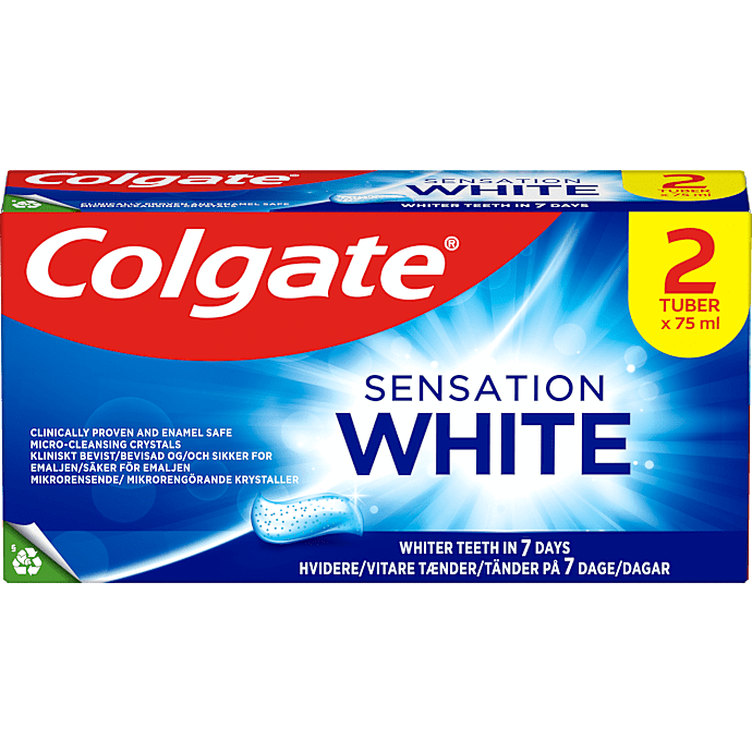 Tandpasta m. whitening effekt