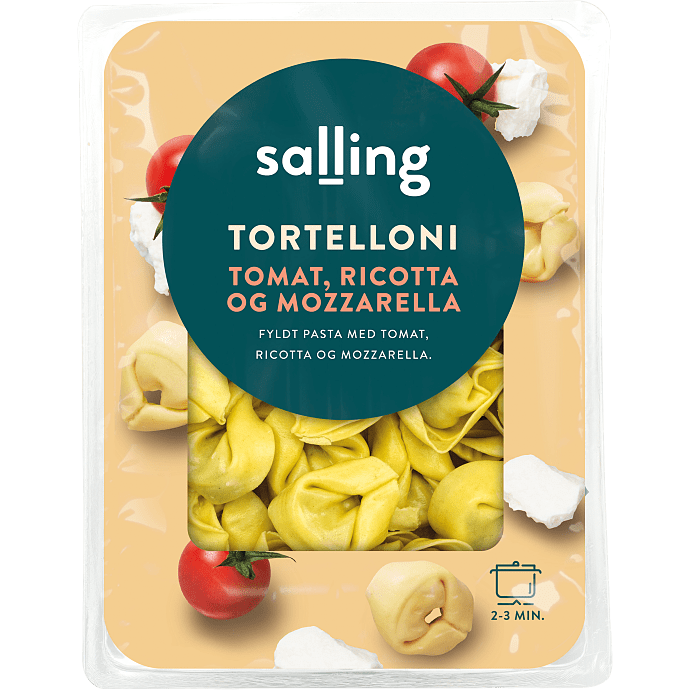 Tortelloni m. tomat og mozzarella