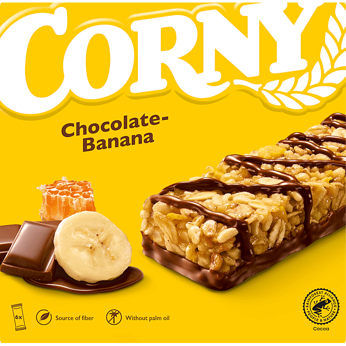 Müslibarer m. chokolade og banan