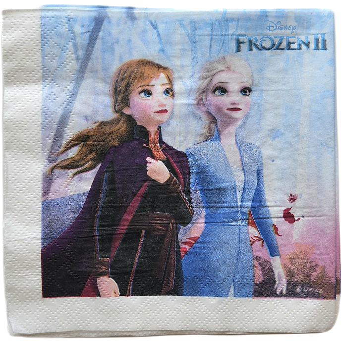 Frozen mønstrede servietter 33x33 cm 20-pak