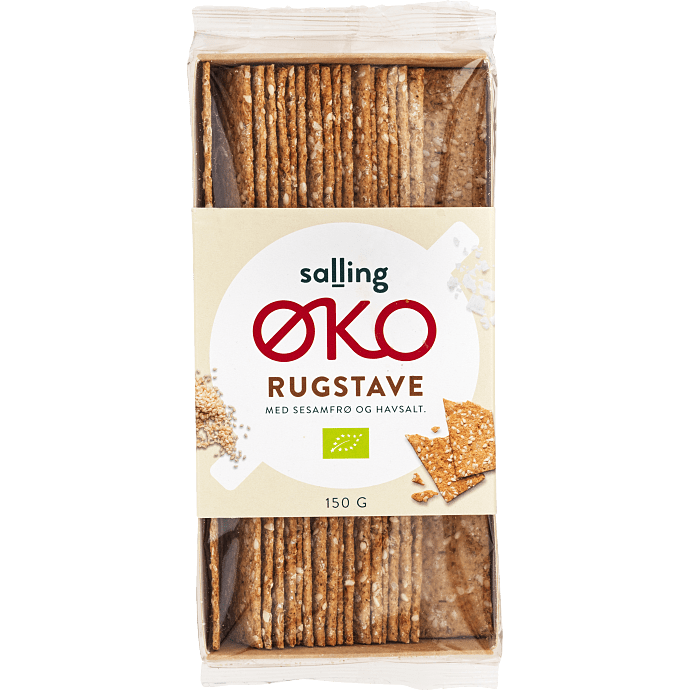 Rugsnacks m. havsalt og sesamfrø øko
