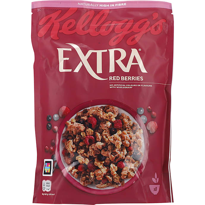 Müsli m. solbær, hindbær og ribs