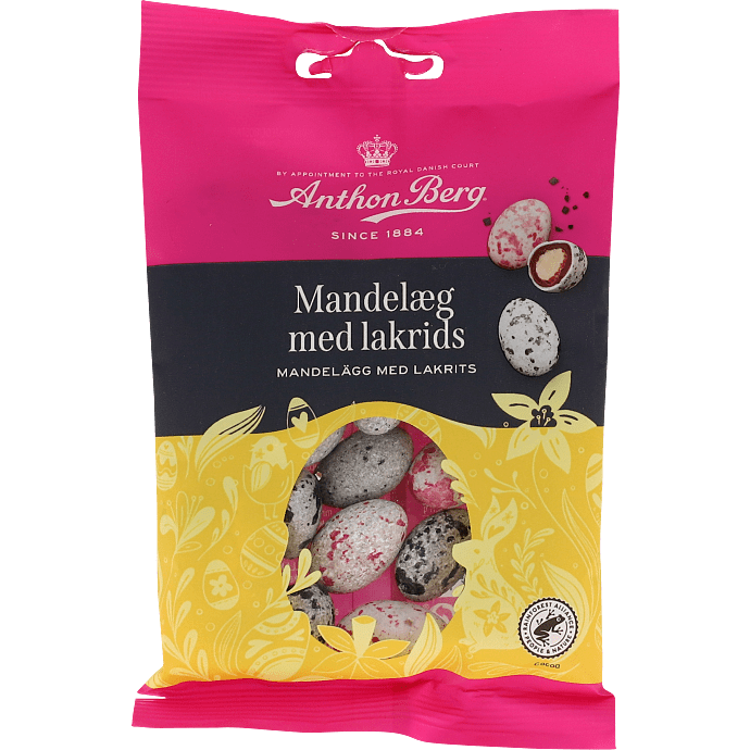 Chokoladeæg m. mandel og lakrids