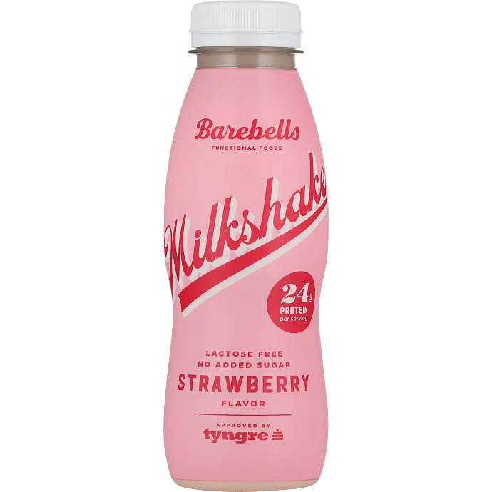Proteinmilkshake m. jordbærsmag u. tilsat sukker laktosefri