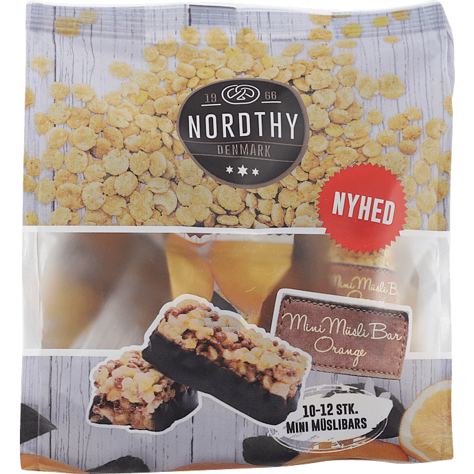 Müslibarer mini m. appelsinsmag