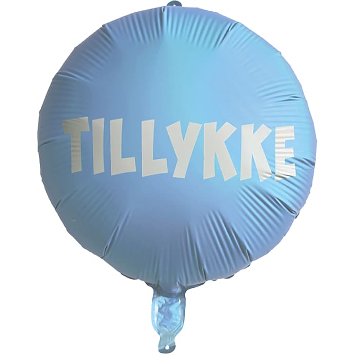 Salling folieballon tillykke Ø: 35 cm - Blå