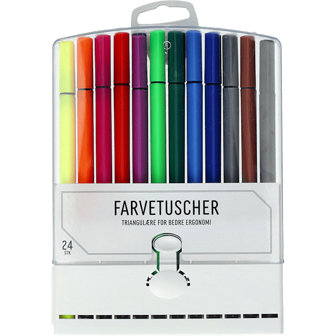Farvetuscher 24-pak