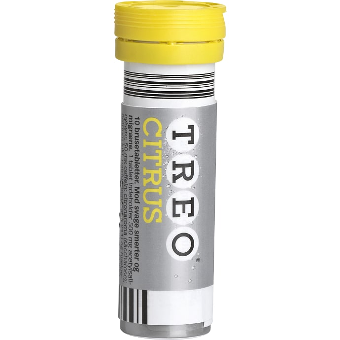 Smertestillende brusetabletter m. citrussmag 500 mg