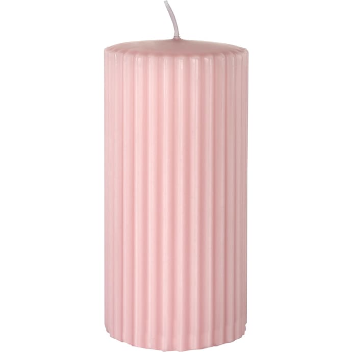 Windsor rillet bloklys 5,8x12 cm - rosa