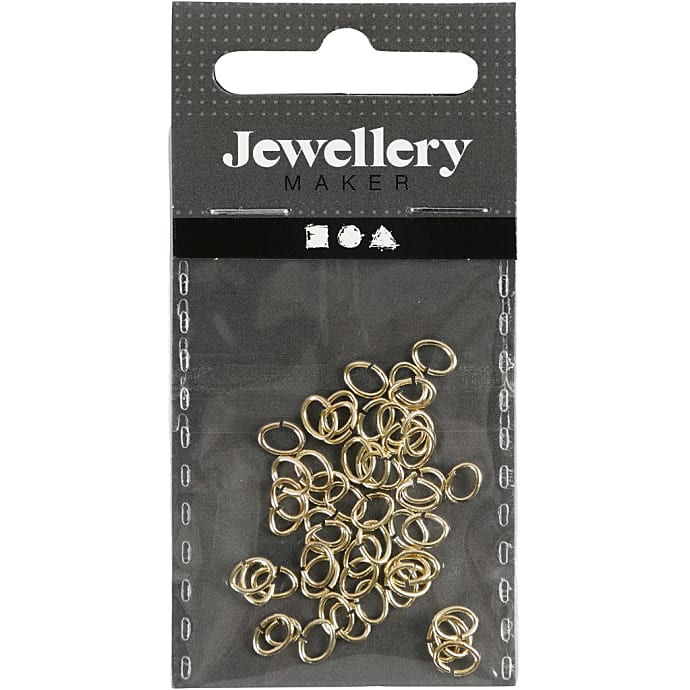 Metalring forgyldt 50 stk.