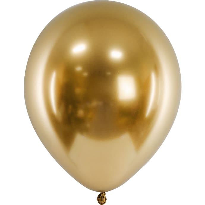 Glossy latexballoner Ø:30 cm 10-pak - Guld