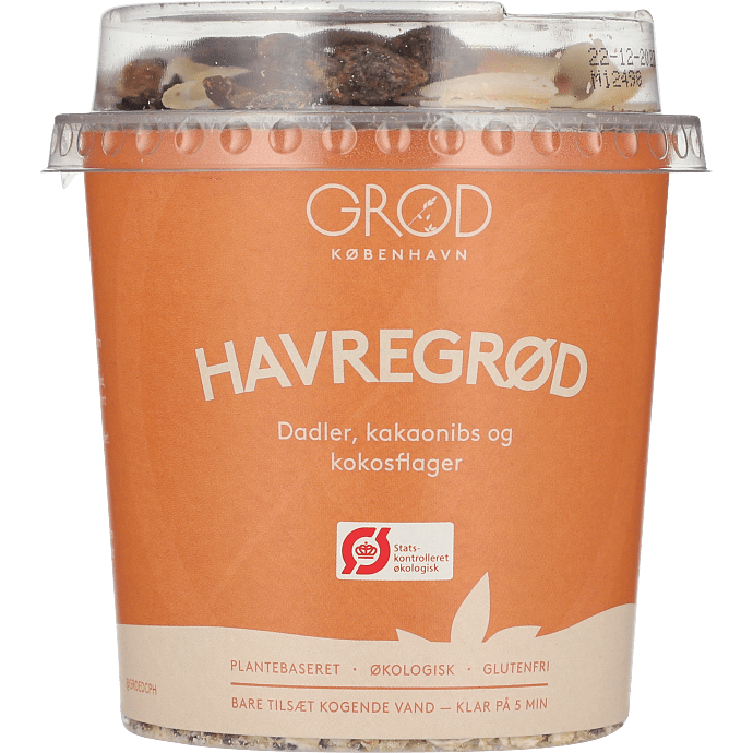 Instant grød m. dadler, kakao og kokos glutenfri øko