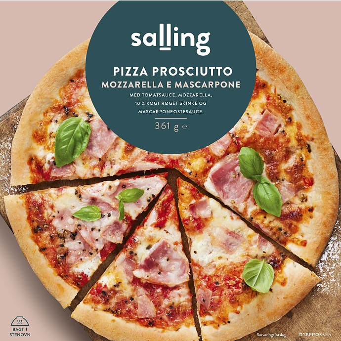 Pizza m. prosciutto og mascarpone