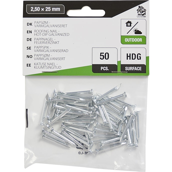 HomeFixer papsøm 2.50x25mm 50 stk