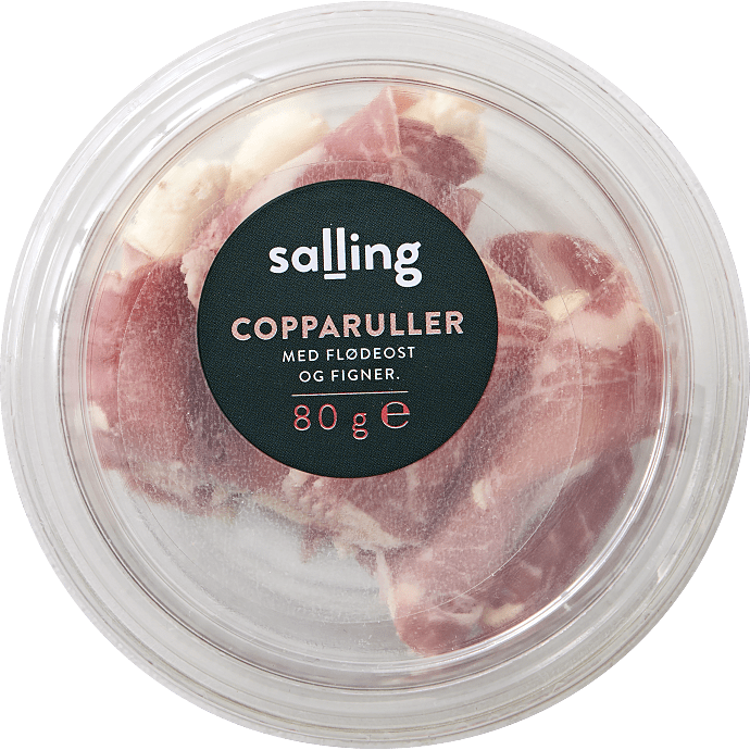 Coppa ruller m. flødeost og figner