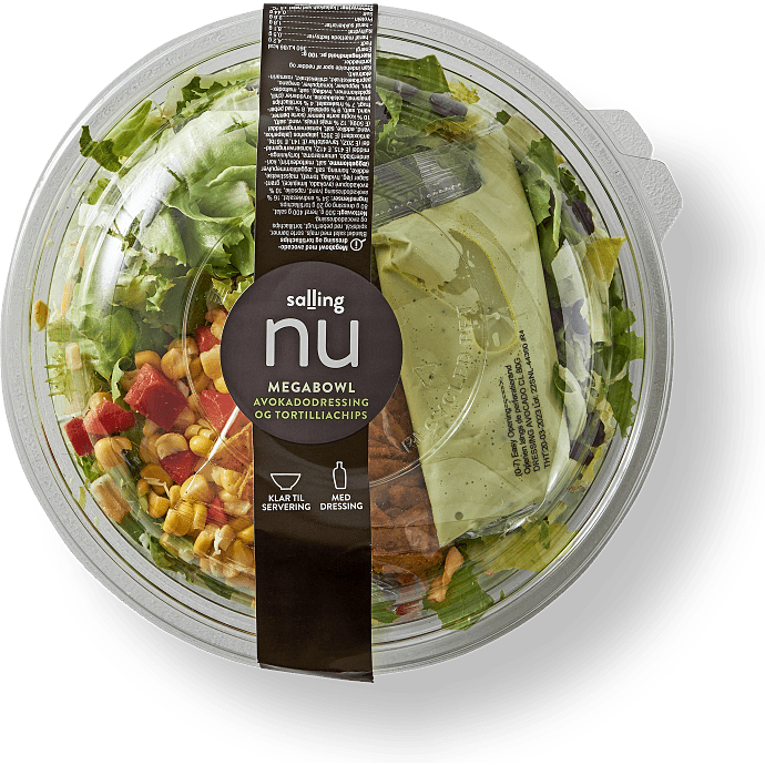Megabowl m. avocadodressing og tortillachips