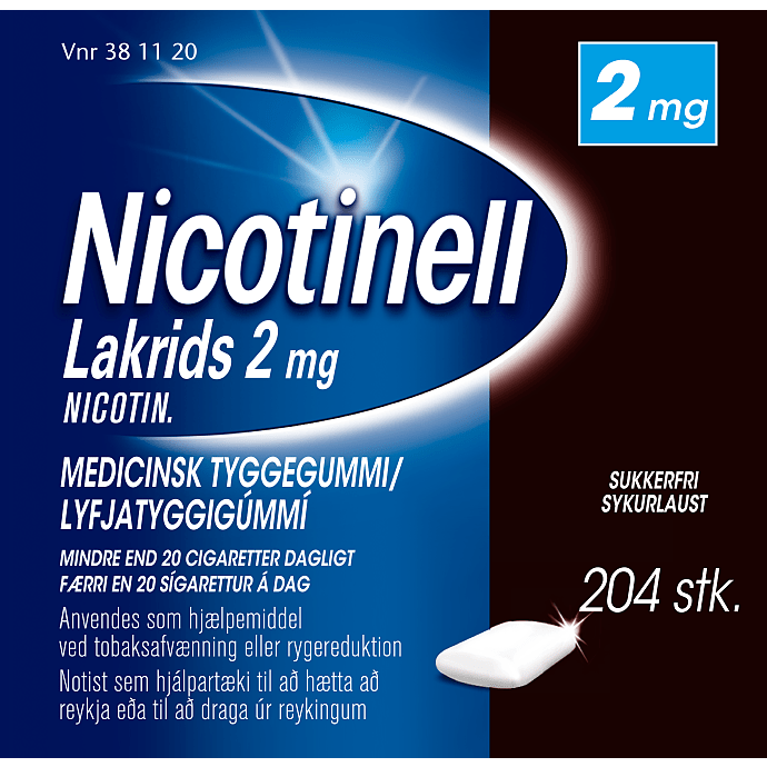 Nikotintyggegummi Licorice sukkerfri