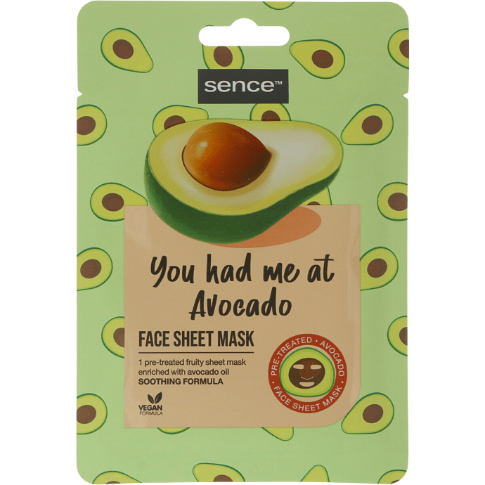 Ansigtsmaske m. avocado