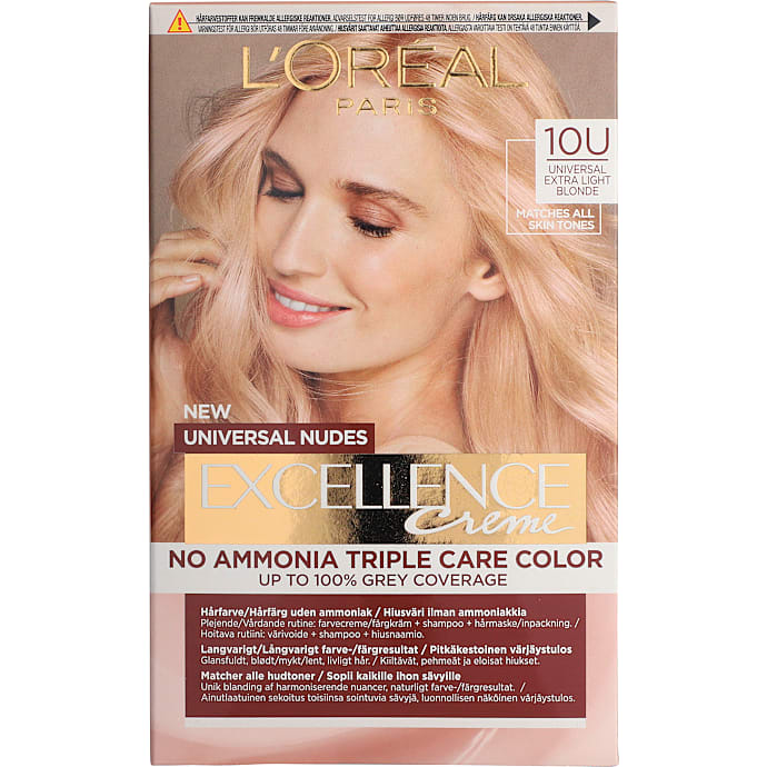Universal Nudes permanent hårfarve 10U Extra Light Blonde u. ammoniak