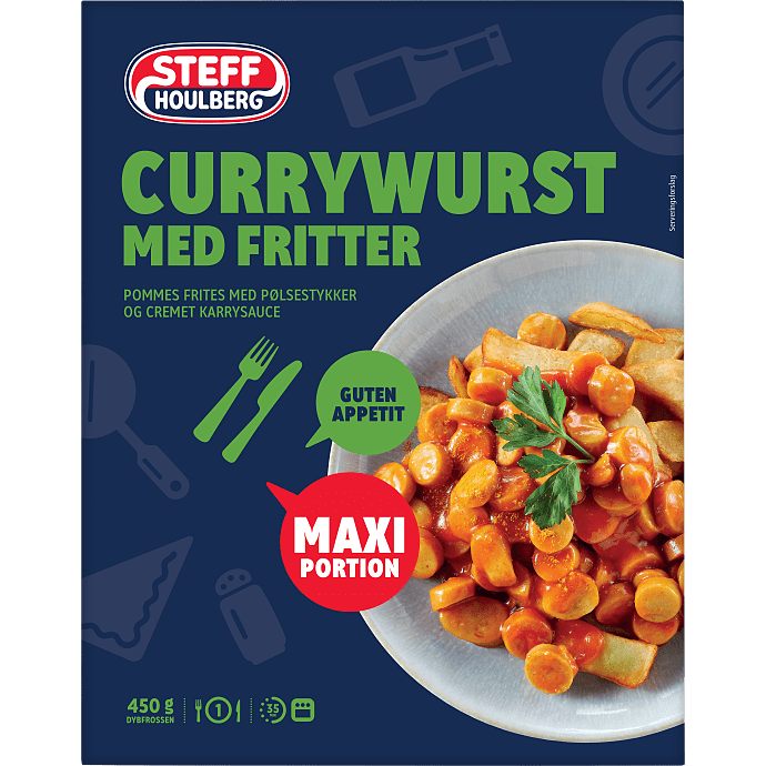 Curry Wurst m. pommes frites