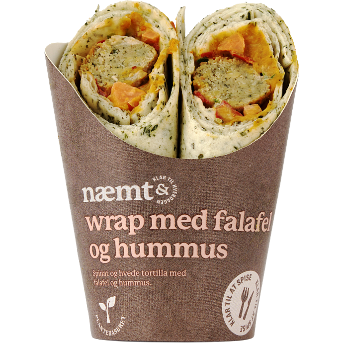 Wrap m. falafel og hummus