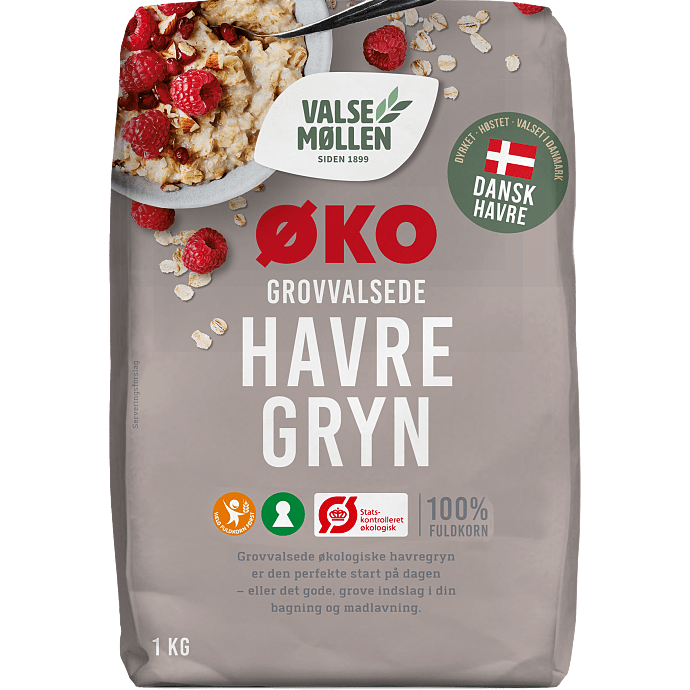 Grovvalsede havregryn øko