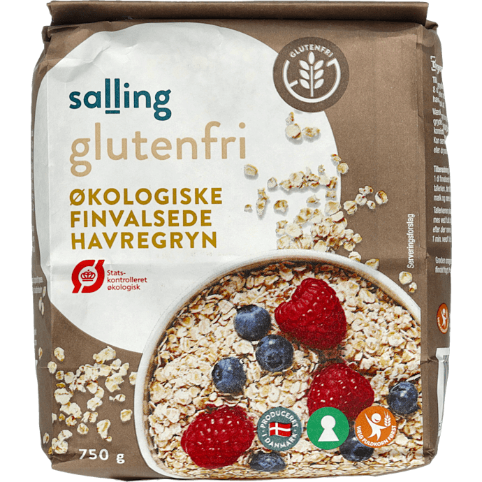 Finvalsede havregryn glutenfri øko