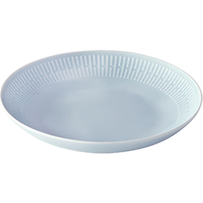 Relief suppetallerken porcelæn 22 cm - lyseblå