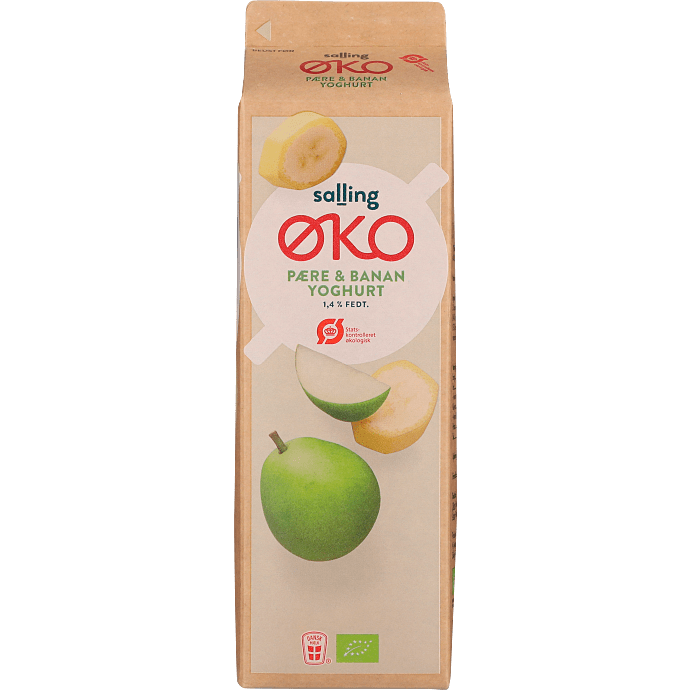 Yoghurt m. pære og banan 1,4% fedt øko