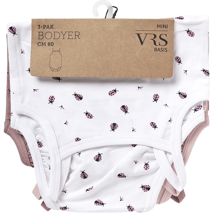 VRS baby 3-pak body str. 74 - multifarvet