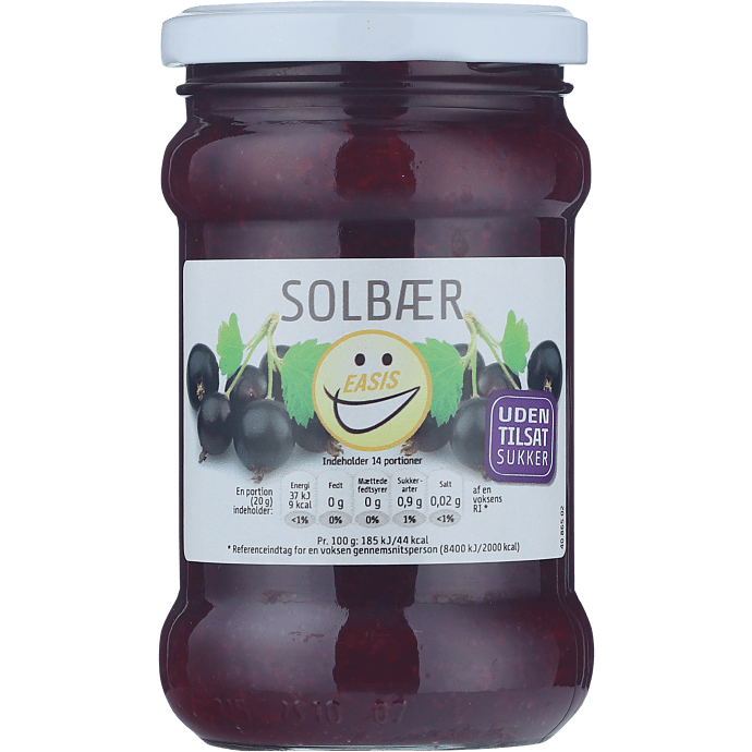 Solbærmarmelade u. tilsat sukker