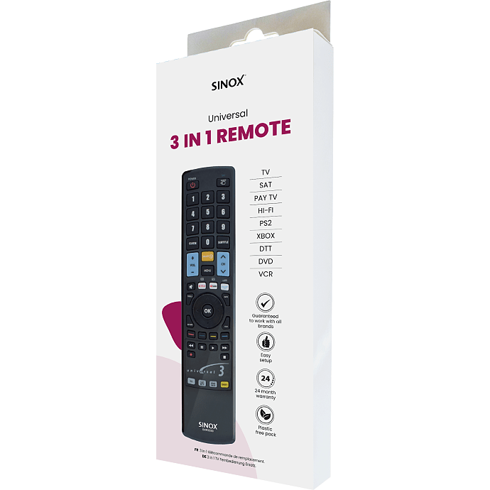 Sinox SXR2030 3-i-1 FJERNBETJENING