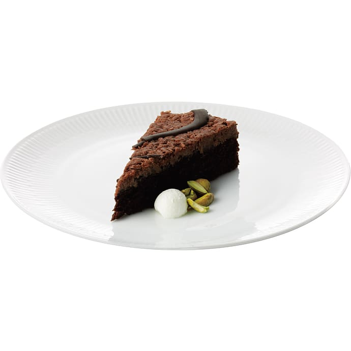 Relief desserttallerken Ø:20 cm - hvid