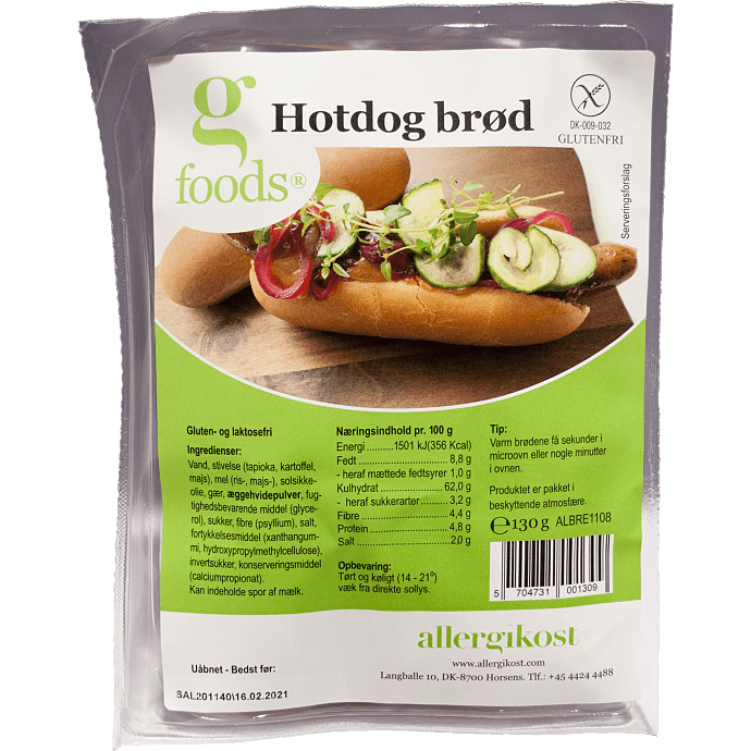 Hotdogbrød glutenfri laktosefri