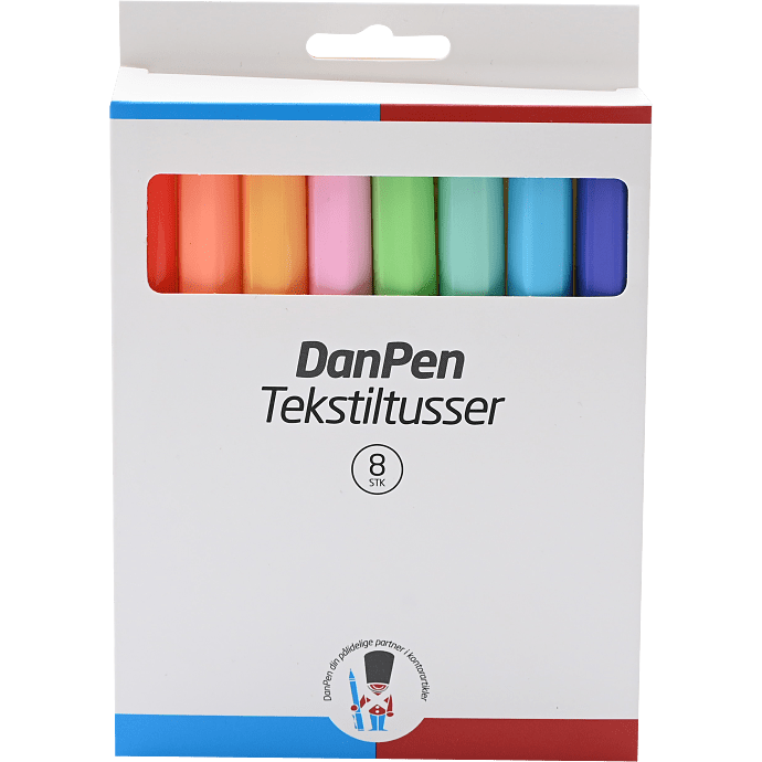 Danpen tekstiltusser 8 stk