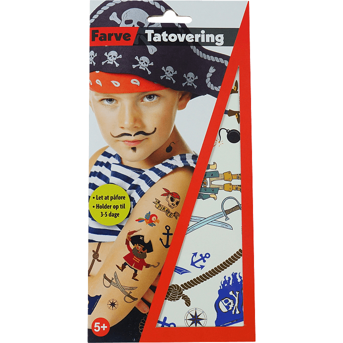 Midlertidig tatovering - pirat