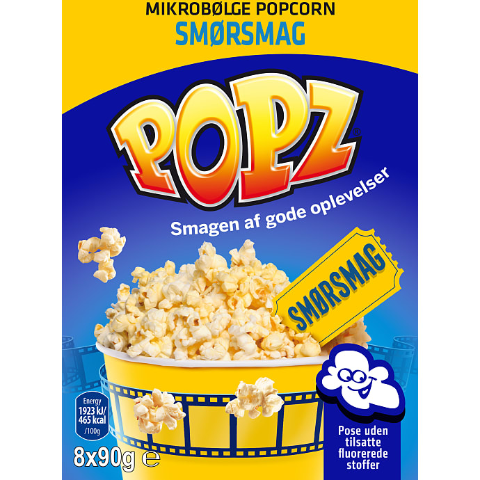 Popcorn m. smørsmag til mikrobølgeovn